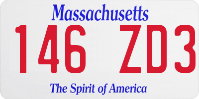 MA license plate 146ZD3
