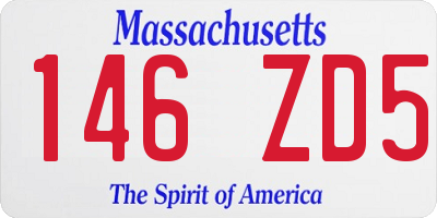 MA license plate 146ZD5