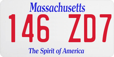 MA license plate 146ZD7