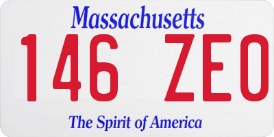 MA license plate 146ZE0