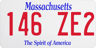 MA license plate 146ZE2