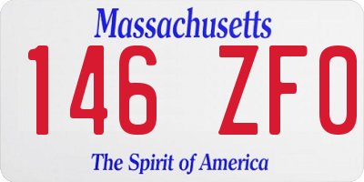 MA license plate 146ZF0