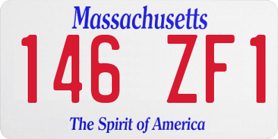 MA license plate 146ZF1