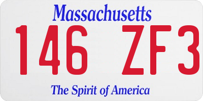 MA license plate 146ZF3