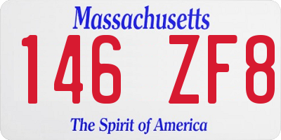 MA license plate 146ZF8