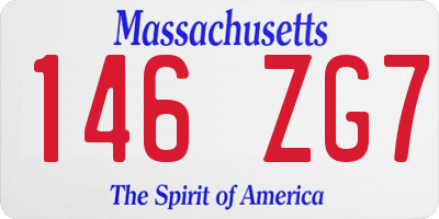 MA license plate 146ZG7