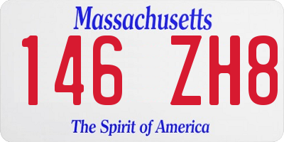 MA license plate 146ZH8
