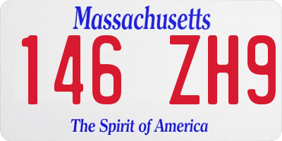 MA license plate 146ZH9