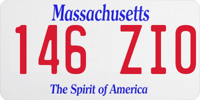 MA license plate 146ZI0