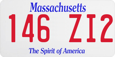 MA license plate 146ZI2