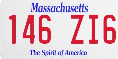MA license plate 146ZI6