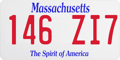 MA license plate 146ZI7