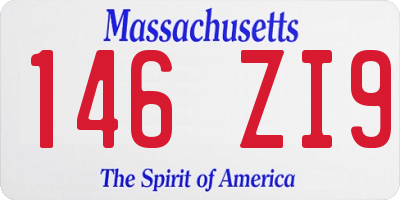 MA license plate 146ZI9