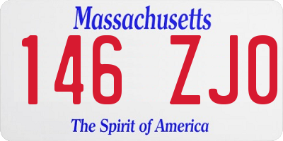 MA license plate 146ZJ0