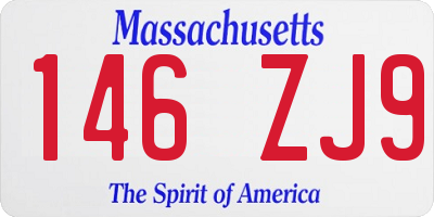 MA license plate 146ZJ9