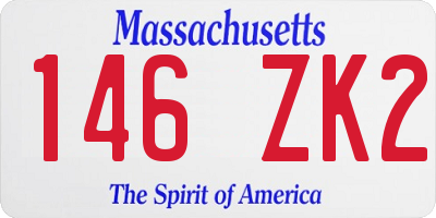 MA license plate 146ZK2