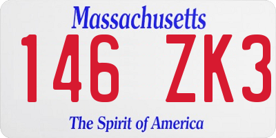 MA license plate 146ZK3