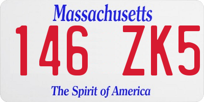MA license plate 146ZK5