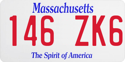 MA license plate 146ZK6