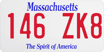 MA license plate 146ZK8