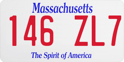 MA license plate 146ZL7