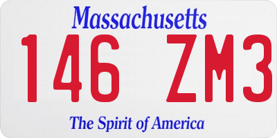 MA license plate 146ZM3