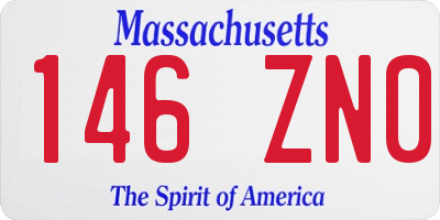 MA license plate 146ZN0