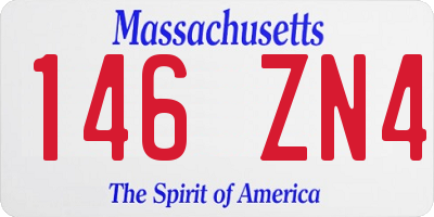 MA license plate 146ZN4