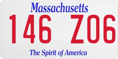 MA license plate 146ZO6