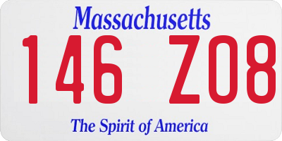 MA license plate 146ZO8