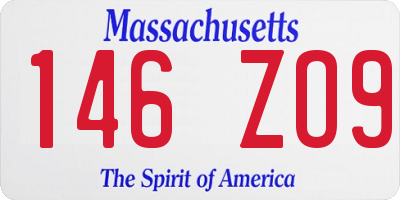 MA license plate 146ZO9