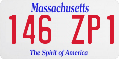 MA license plate 146ZP1