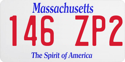 MA license plate 146ZP2