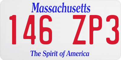 MA license plate 146ZP3