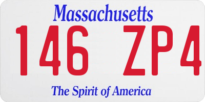MA license plate 146ZP4