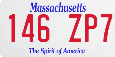 MA license plate 146ZP7