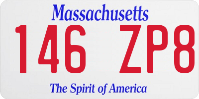 MA license plate 146ZP8