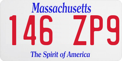 MA license plate 146ZP9