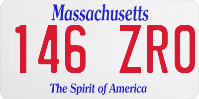 MA license plate 146ZR0