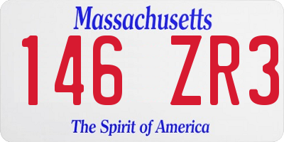 MA license plate 146ZR3