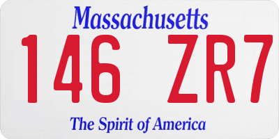 MA license plate 146ZR7