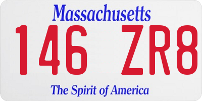 MA license plate 146ZR8