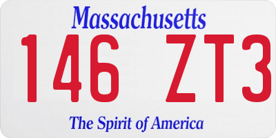 MA license plate 146ZT3