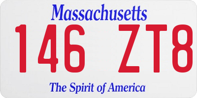 MA license plate 146ZT8