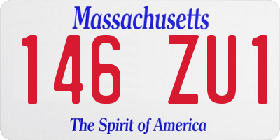 MA license plate 146ZU1