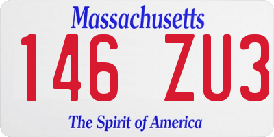 MA license plate 146ZU3
