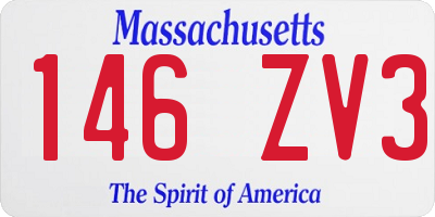 MA license plate 146ZV3