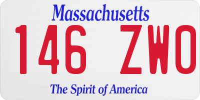 MA license plate 146ZW0