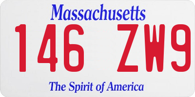 MA license plate 146ZW9