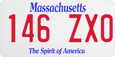 MA license plate 146ZX0